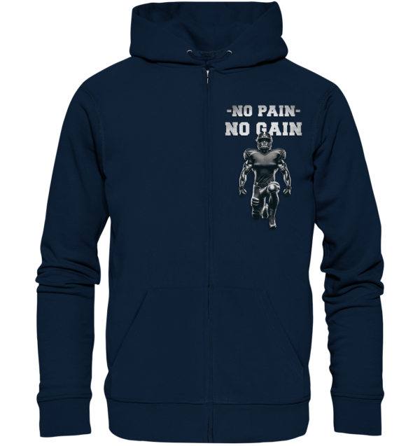 No Pain No Gain Metal - Organic Zipper - Amfoo Shop