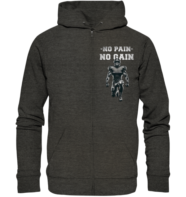 No Pain No Gain Metal - Organic Zipper - Amfoo Shop