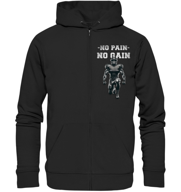 No Pain No Gain Metal - Organic Zipper - Amfoo Shop