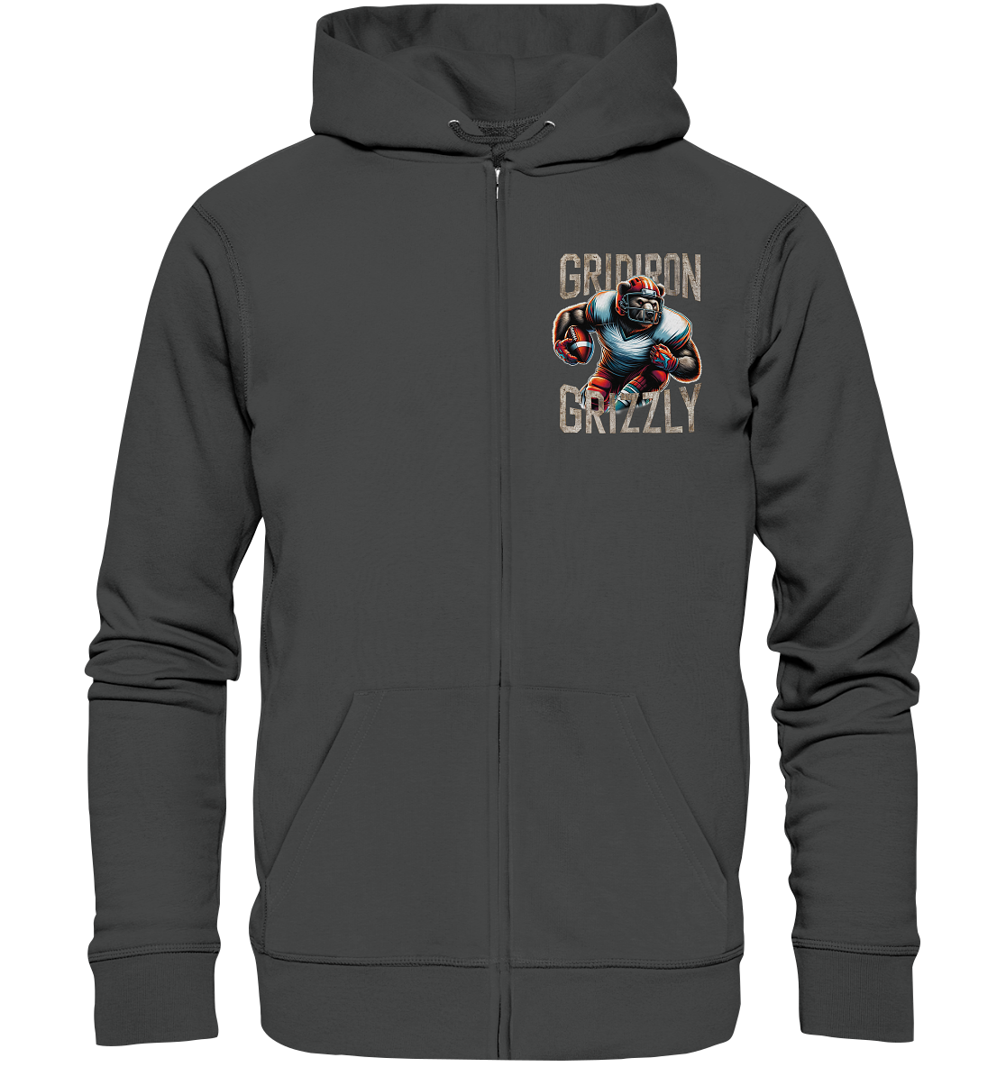 Gridiron Grizzly - Organic Zipper - Amfoo Shop