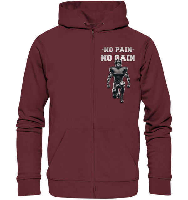 No Pain No Gain Metal - Organic Zipper - Amfoo Shop