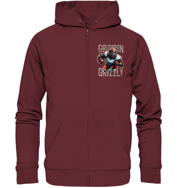 Gridiron Grizzly - Organic Zipper - Amfoo Shop