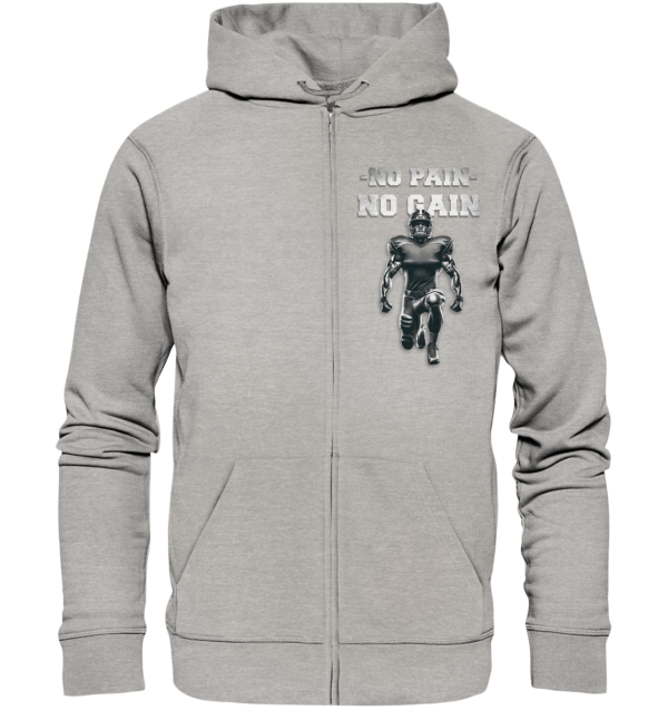 No Pain No Gain Metal - Organic Zipper - Amfoo Shop