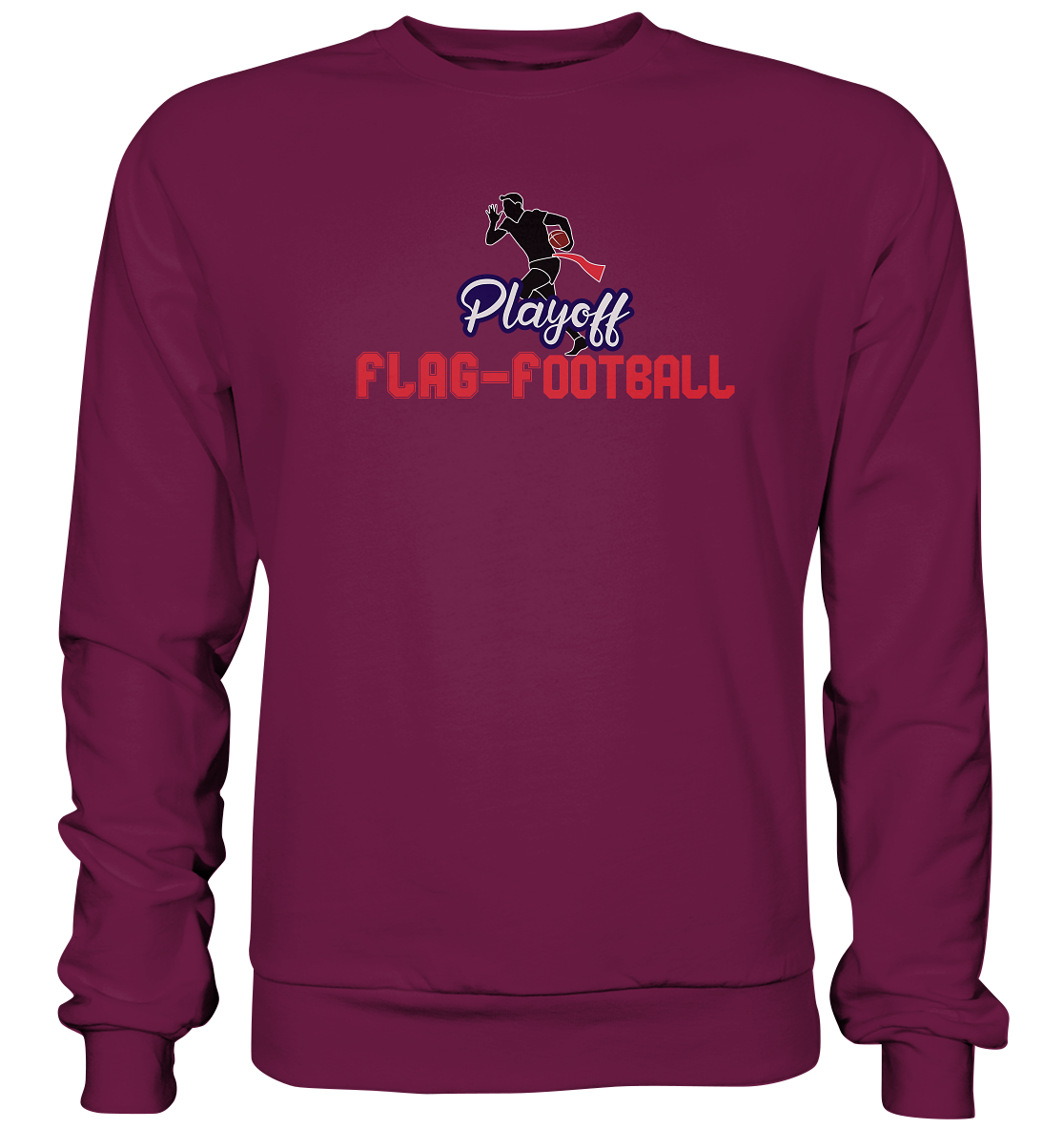 Playoff Flag Football Men red - Premium Sweatshirt - Amfoo Shop