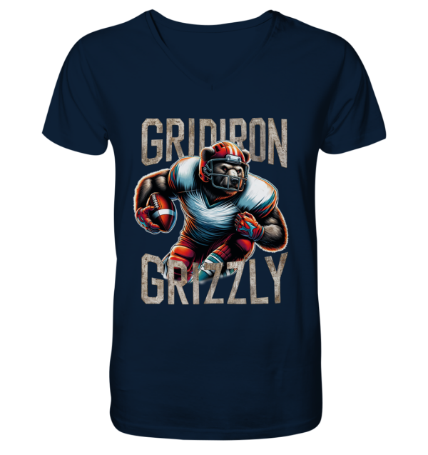 Gridiron Grizzly - V-Neck Shirt - Amfoo Shop