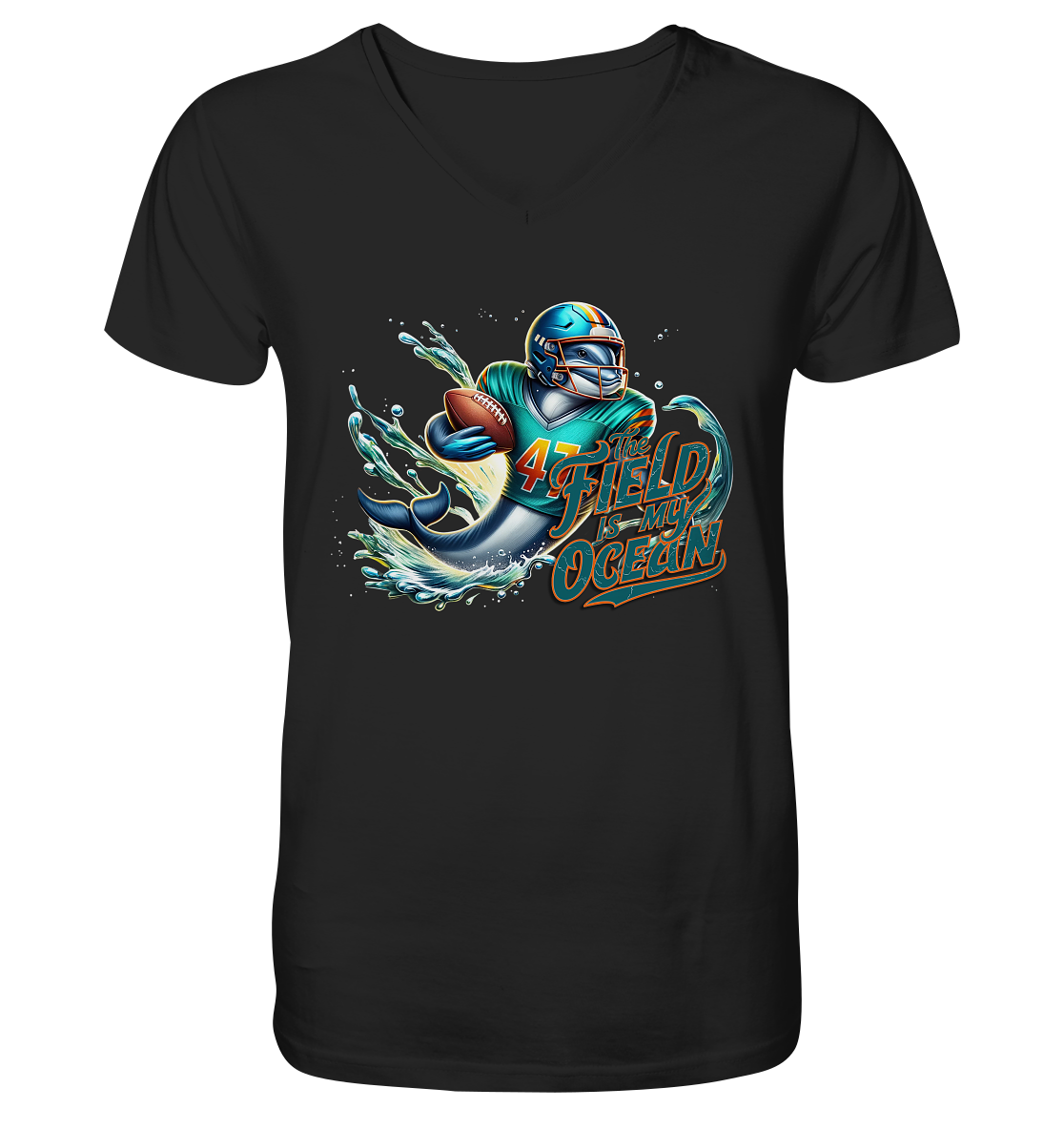 Dolphin - V-Neck Shirt - Amfoo Shop