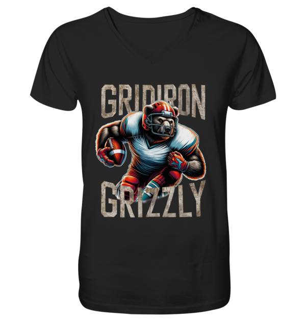 Gridiron Grizzly - V-Neck Shirt - Amfoo Shop