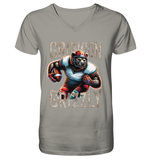 Gridiron Grizzly - V-Neck Shirt - Amfoo Shop