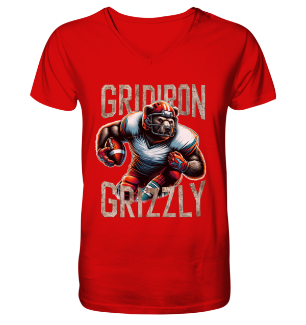 Gridiron Grizzly - V-Neck Shirt - Amfoo Shop