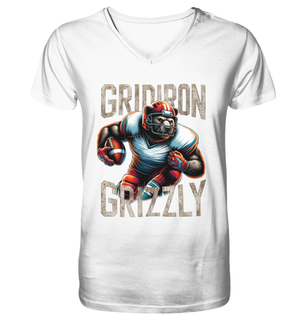 Gridiron Grizzly - V-Neck Shirt - Amfoo Shop