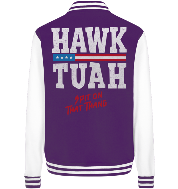 Hawk Tuah White - College Jacket - Amfoo Shop