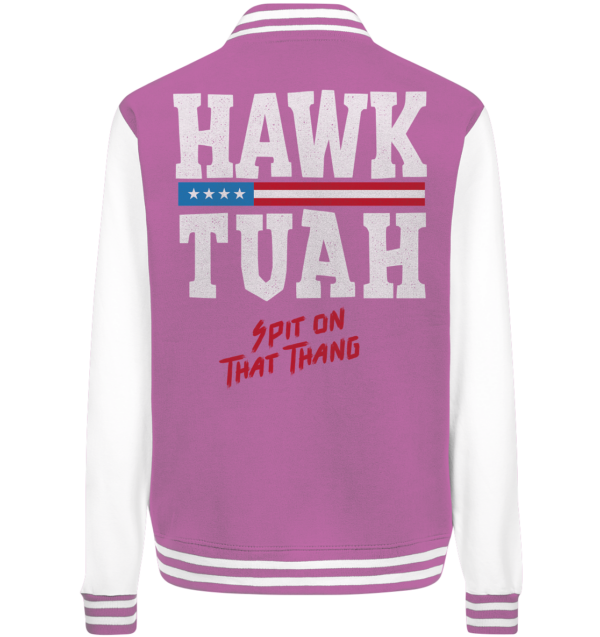 Hawk Tuah White - College Jacket - Amfoo Shop