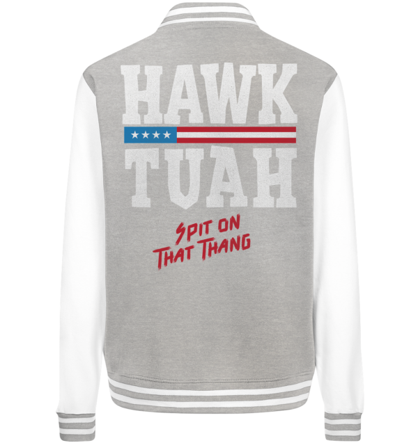 Hawk Tuah White - College Jacket - Amfoo Shop