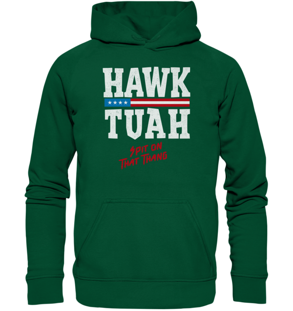 Hawk Tuah White - Basic Unisex Hoodie - Amfoo Shop