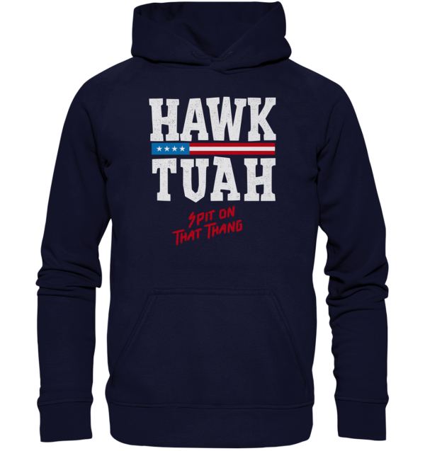 Hawk Tuah White - Basic Unisex Hoodie - Amfoo Shop