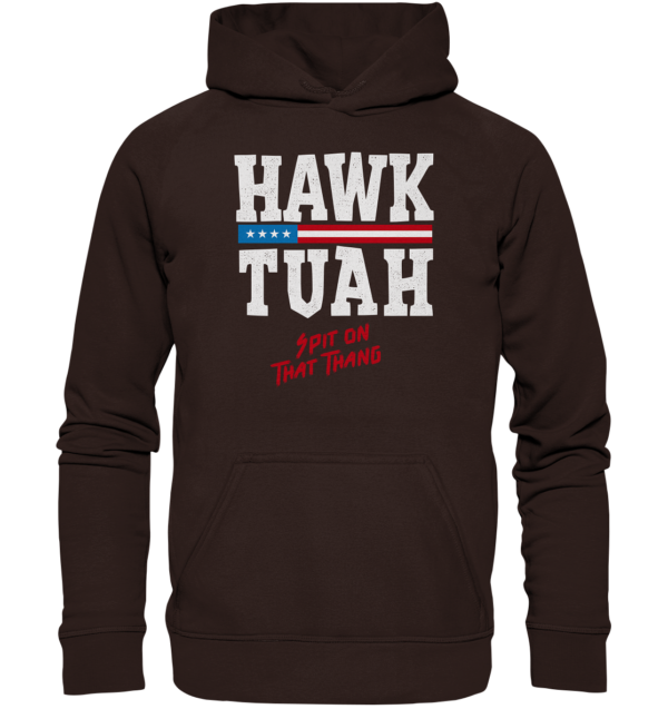 Hawk Tuah White - Basic Unisex Hoodie - Amfoo Shop