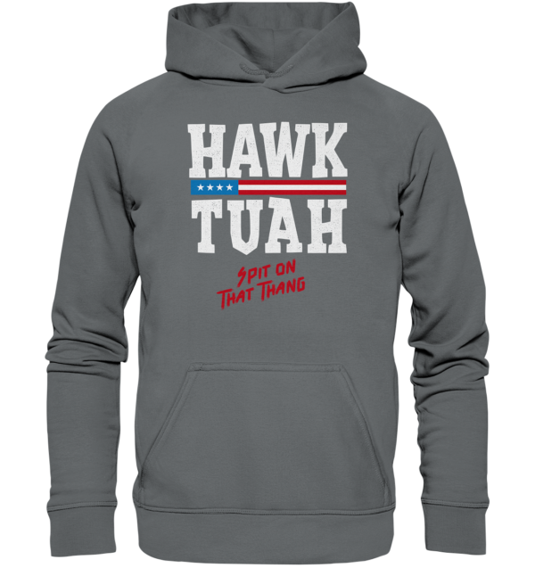 Hawk Tuah White - Basic Unisex Hoodie - Amfoo Shop