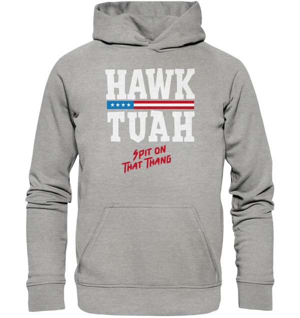 Hawk Tuah White - Basic Unisex Hoodie - Amfoo Shop