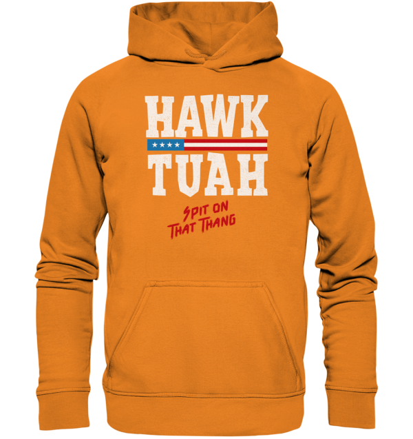 Hawk Tuah White - Basic Unisex Hoodie - Amfoo Shop