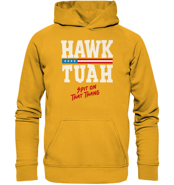 Hawk Tuah White - Basic Unisex Hoodie - Amfoo Shop