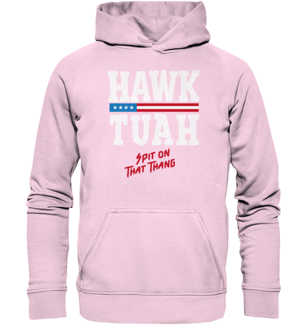 Hawk Tuah White - Basic Unisex Hoodie - Amfoo Shop