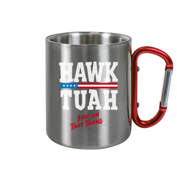 Hawk Tuah White - Edelstahl Tasse - Amfoo Shop