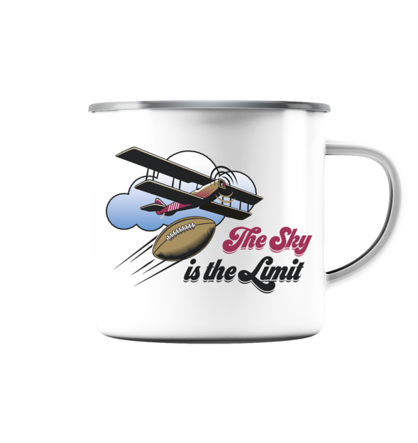 The Sky is the Limit - Emaille Tasse (Silber) - Amfoo Shop