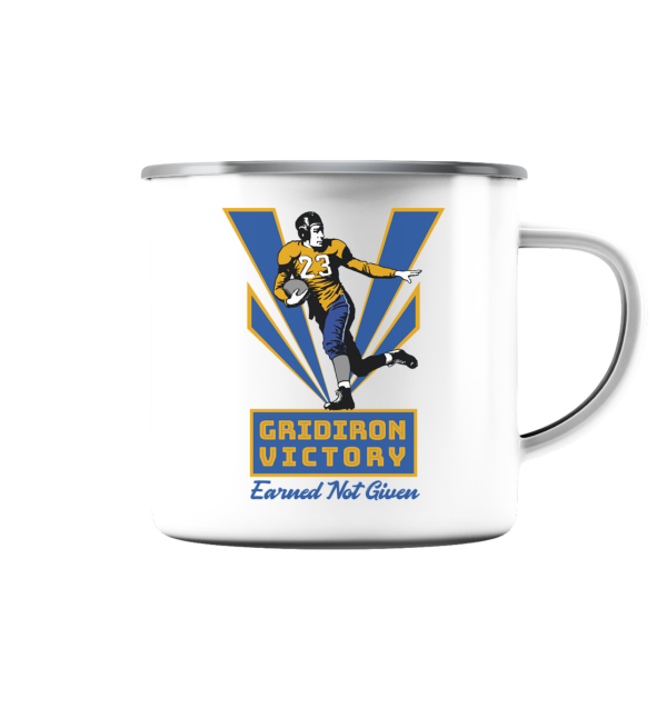 Gridiron Victory - Emaille Tasse (Silber) - Amfoo Shop