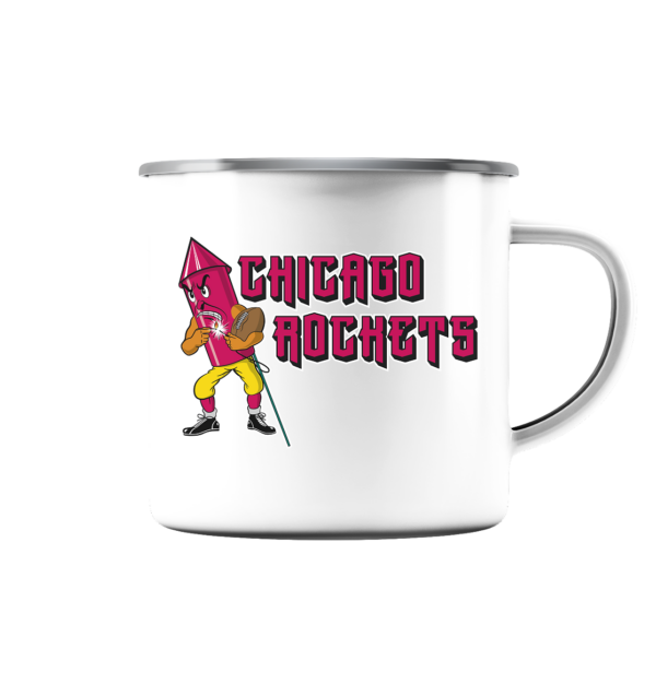 Chicago Rockets - Emaille Tasse (Silber) - Amfoo Shop