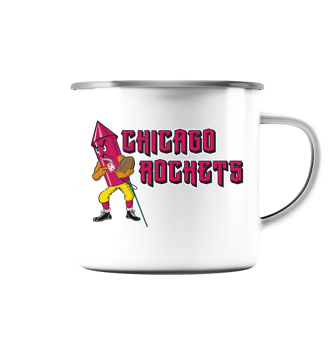 Chicago Rockets - Emaille Tasse (Silber) - Amfoo Shop