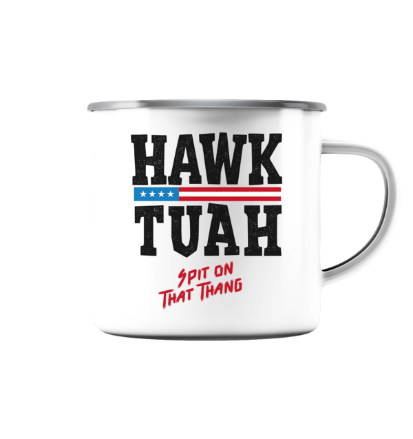 Hawk Tuah - Emaille Tasse (Silber) - Amfoo Shop