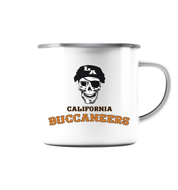 California Buccaneers - Emaille Tasse (Silber) - Amfoo Shop