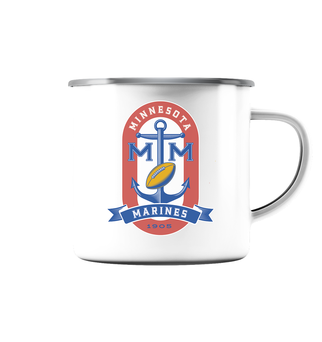 Minnesota Marines - Emaille Tasse (Silber) - Amfoo Shop