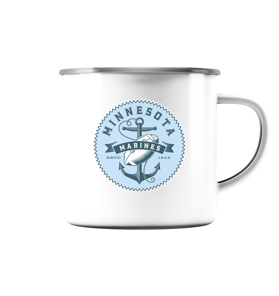 Minnesota Marines II - Emaille Tasse (Silber) - Amfoo Shop