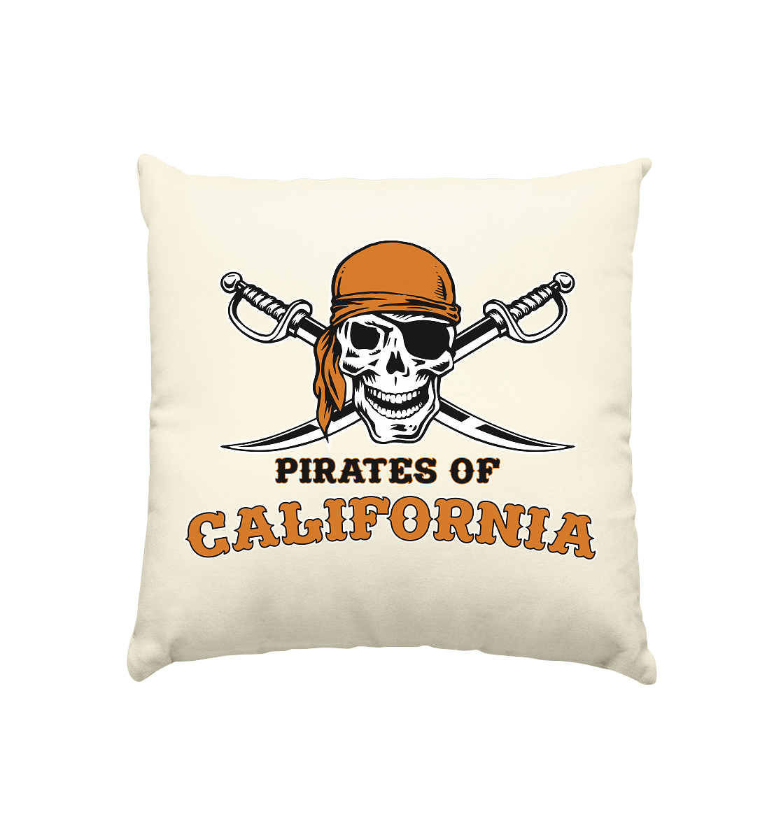 Pirates of California - Kissen natur 40x40cm - Amfoo Shop