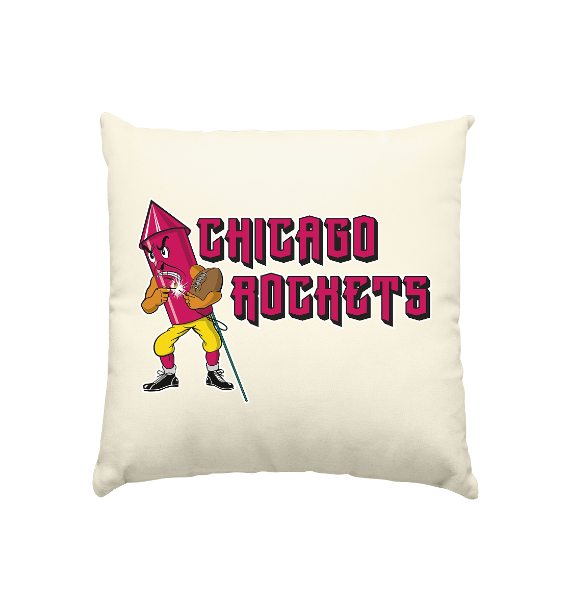 Chicago Rockets - Kissen natur 40x40cm - Amfoo Shop