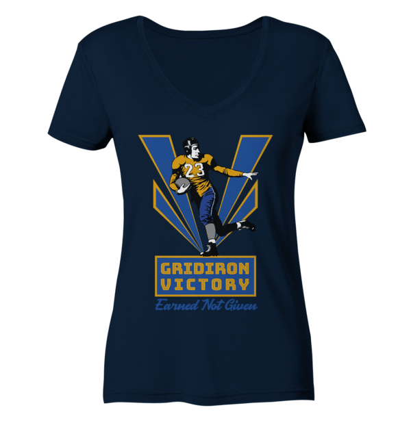 Gridiron Victory - Ladies V-Neck Shirt - Amfoo Shop