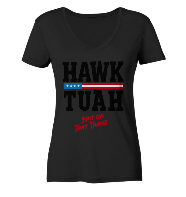 Hawk Tuah - Ladies V-Neck Shirt - Amfoo Shop