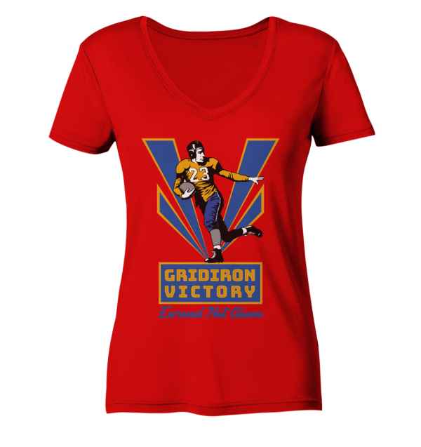 Gridiron Victory - Ladies V-Neck Shirt - Amfoo Shop