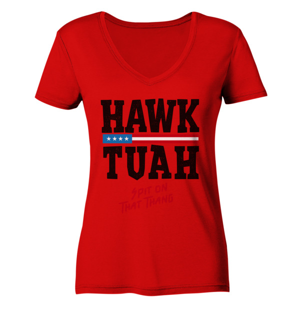 Hawk Tuah - Ladies V-Neck Shirt - Amfoo Shop