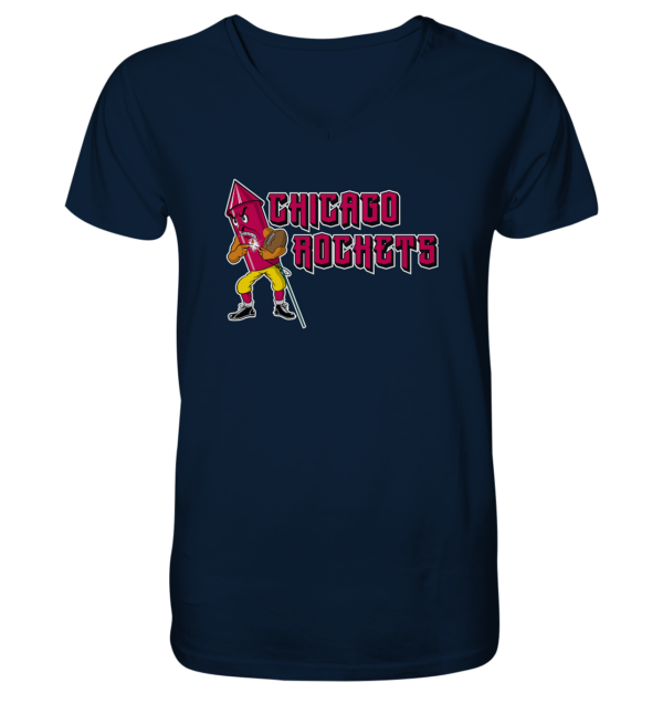 Chicago Rockets - Mens Organic V-Neck Shirt - Amfoo Shop