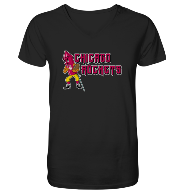 Chicago Rockets - Mens Organic V-Neck Shirt - Amfoo Shop