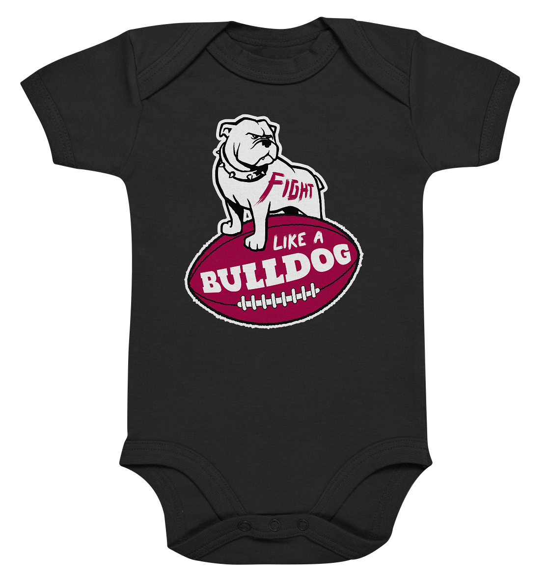 Fight like a Bulldog - Organic Baby Bodysuite - Amfoo Shop