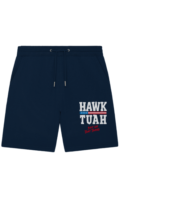 Hawk Tuah White - Organic Jogger Shorts - Amfoo Shop