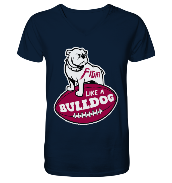 Fight like a Bulldog - V-Neck Shirt - Amfoo Shop