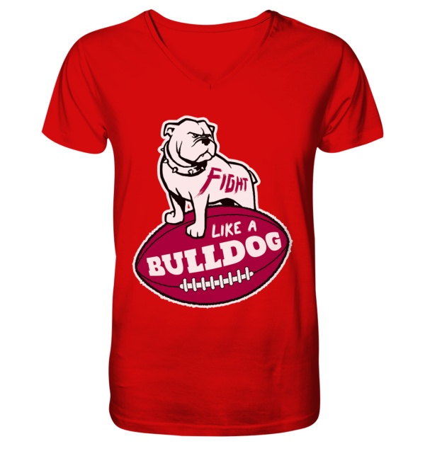 Fight like a Bulldog - V-Neck Shirt - Amfoo Shop